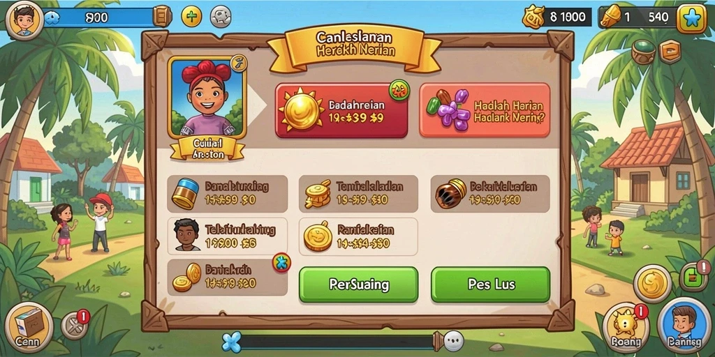 Tampilan menu utama yang menarik dan intuitif.