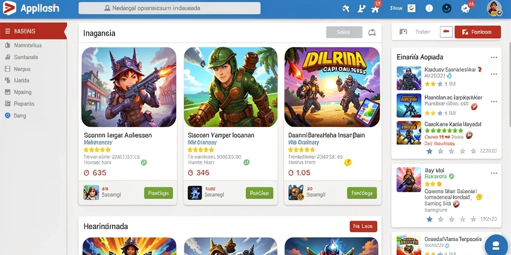 Tampilan layar awal dengan karakter yang menarik.