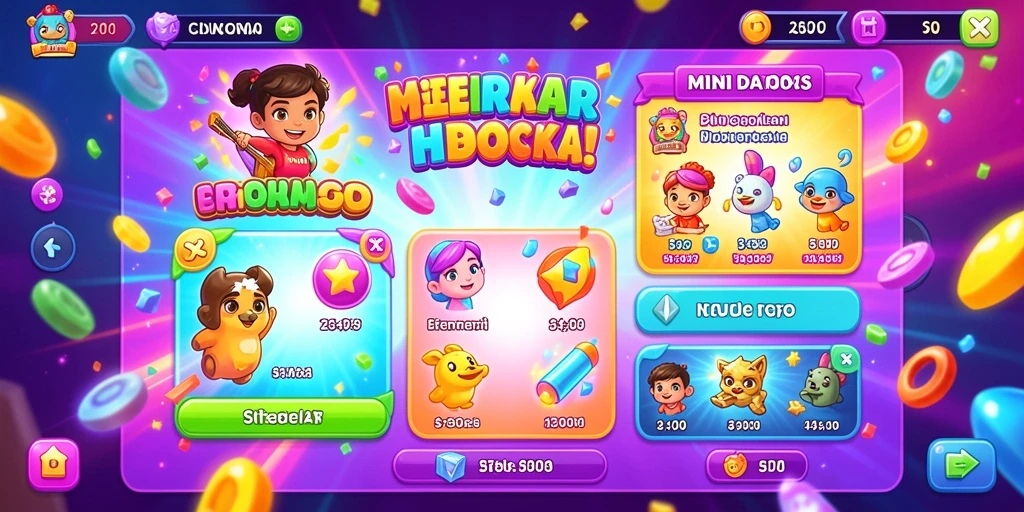 Tampilan level pertama yang cerah dan penuh warna.
