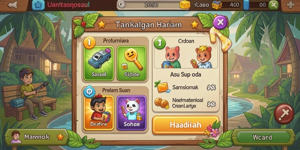 Screenshot menunjukkan tampilan antarmuka yang menarik.